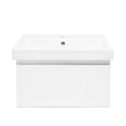 Swiss Aqua Technologies Meuble de salle de bain avec lavabo SAT Evolution 58x30x44,8 cm blanc mat (SATEVO60WMU1)