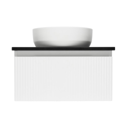 Swiss Aqua Technologies Meuble de salle de bain avec comptoir en granit SAT Evolution 58x30x44,8 cm blanc mat (SATEVO60WMZ)