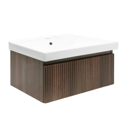 Swiss Aqua Technologies Meuble de salle de bain avec lavabo SAT Evolution 78x30x44,8 cm noyer mat (SATEVO80NAU1)