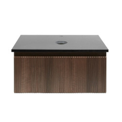 Meuble de salle de bain avec comptoir en granit SAT Evolution 78x30x44,8 cm noyer mat (SATEVO80NAZ)