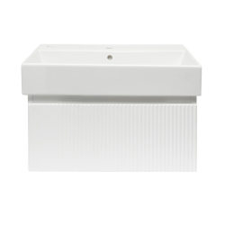 Swiss Aqua Technologies Meuble de salle de bain avec lavabo SAT Evolution 78x30x44,8 cm blanc mat (SATEVO80WMU2)