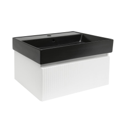 Swiss Aqua Technologies Meuble de salle de bain avec lavabo SAT Evolution 78x30x44,8 cm blanc mat (SATEVO80WMU2B)