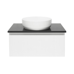 Swiss Aqua Technologies Meuble de salle de bain avec comptoir en granit SAT Evolution 78x30x44,8 cm blanc mat (SATEVO80WMZ)