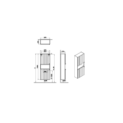 Meuble de salle de bain bas Vitra Root 55x155x25 cm bleu mat (ROOTN55TM)  Meuble de salle de bain bas Vitra Root 55x155x25 cm bleu mat (ROOTN55TM)