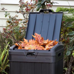  Baltimore poubelle en plastique 125L, 87,4 x 41 x 41 cm, Noir (236997)