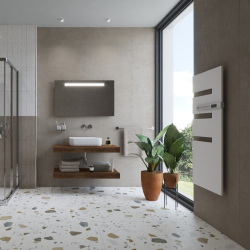 SERENIS Sèche-serviette connecté mât à droite, 500W, Anthracite (850549)  SERENIS Sèche-serviette connecté mât à droite, 500W, Anthracite (850549)