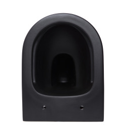 Pack WC Bâti-support Rapid SL + WC Infinitio sans bride noir mat + Abattant softclose + Plaque noire mat