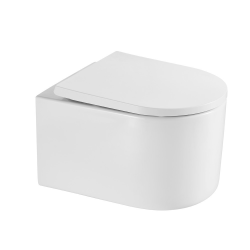 Swiss Aqua Technologies Pack WC Bâti autoportant + WC sans bride SAT + Abattant SoftClose + Plaque Chrome
