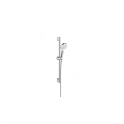  Set de douche Mitigeur Logis + Douchette 2 jets + Barre 65 cm + Flexible, Chrome (71600000-CROMETTA)