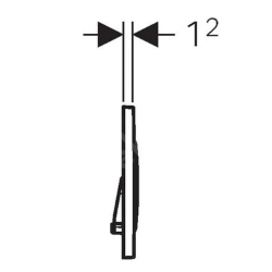  Sigma20 Plaque de déclenchement double touche noir brillant, contour noir mat (115.882.DW.1)