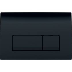 Geberit Delta 50 Plaque de commande double touche, Noir  brillant (115.119.DW.1)