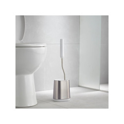 Flex™ Lite Steel Brosse de toilette Anti-goutte, support compact, anti-empreintes digitales, en acier inoxydable, Grise (70561)
