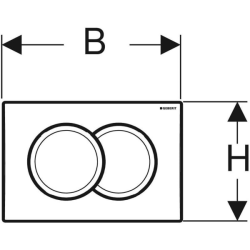  Plaque de commande Delta01, Blanc (115.107.11.1)