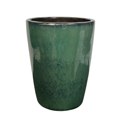 Mazarin pot d'extérieur fait main en terre cuite émaillée, 58x45 cm, résistant au gel, jade (MAZARIN4558-5)