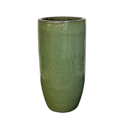 Athena pot d'extérieur fait main en terre cuite émaillée, 81x40 cm, résistant au gel, vert forêt (ATHENA4081-41)