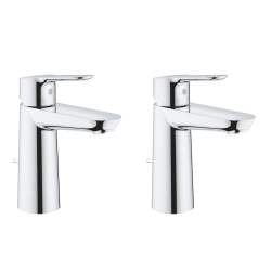 Grohe Lot de 2 mitigeurs Lavabo de taille M avec tirettes et vidages , DN 15 (MitigeurM2-DUO)