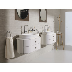 Essence Lot de 2 Mitigeurs monocommande pour lavabo, 1/2" Taille L chrome (32628001-DUO)