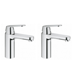 Grohe Eurosmart Cosmopolitan - Lot de 2 mitigeurs de lavabo CE, chrome (2339800E-DUO)