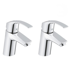 Grohe Eurosmart - Lot de 2 mitigeurs monocommande 1/2" lavabo Taille S (32154002-DUO)