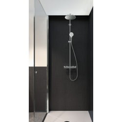 Showerpipe Crometta S 240 Colonne de douche 1jet avec mitigeur thermostatique EcoSmart (HG-27268000)  Showerpipe Crometta S 240 Colonne de douche 1jet avec mitigeur thermostatique EcoSmart (HG-27268000)