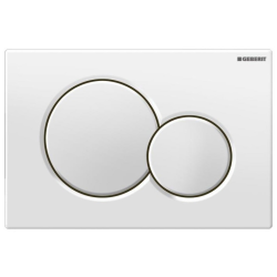 Geberit Duofix Pack Bâti-support extra-plat 114 cm UP720, gain de place + Plaque double touche SIGMA 01 blanche (111.796.00.1-B)