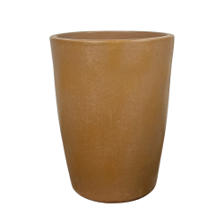 Mazarin pot d'extérieur fait main en terre cuite émaillée, 58x45 cm, résistant au gel, orange sanguine (MAZARIN4558-23)