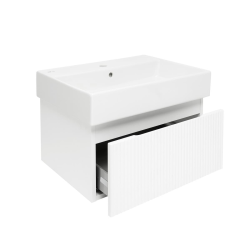  Meuble de salle de bain avec lavabo SAT Evolution 58x30x44,8 cm blanc mat (SATEVO60WMU2)