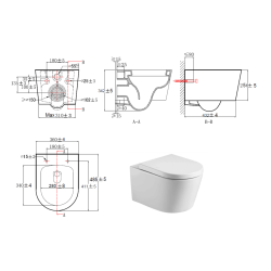 Swiss Aqua Technologies Pack Bâti autoportant RapidSL + WC sans bride SAT, fixations invisibles + Abattant softclose + Plaque chrome mat + Set habillage