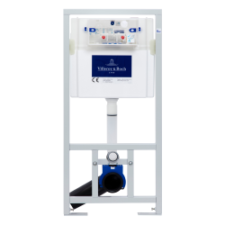 Swiss Aqua Technologies Pack WC Bâti-support Villeroy & Boch + WC SAT Brevis sans bride et fixations invisibles + Plaque chrome