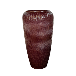 LIVEA Pompadour 90x48 cm, pot grande taille d&apos;extérieur fait main en terre cuite émaillée, résistant au gel, violet clair 