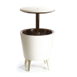 Keter Cool bar Glacière, avec table rétractable, 57x 50 x 50 cm 30L, Beige/brun (230900)