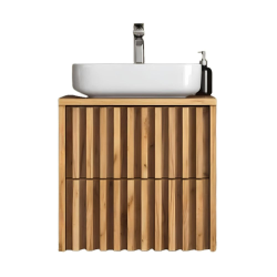 Swiss Aqua Technologies Meuble de salle de bain sous lavabo SAT Delano 60x46 cm chêne mat  + plan pour vasque  (DELANO60ZDDE)