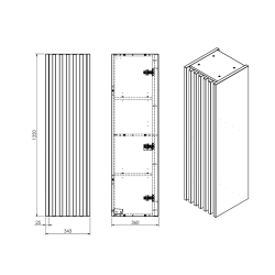 Meuble de salle de bain haut SAT Delano chêne mat (DELANOV35DD)  Meuble de salle de bain haut SAT Delano chêne mat (DELANOV35DD)