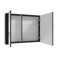 Meuble à miroir SAT Delano 80x60 cm stratifié noir (DELANOG80C)