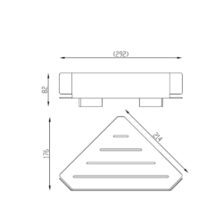  Etagère de salle de bain 29,2x17,2x8,2 cm, inox (SATDPOLROH29NRZ)