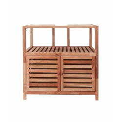 Meuble de salle de bain sous lavabo Naturel Home 67,5x63x35,5 cm, bois  (HOMEUM)