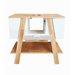 Meuble de salle de bain sous lavabo Naturel Home 80x73x46 cm, blanc  (HOMEUMDB)