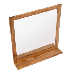  Miroir avec étagère Naturel Home 60x61,5 cm, bois (HOMEZRC)