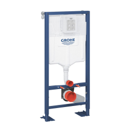  SOLIDO Pack Bâti-support + Cuvette suspendue + Abattant + Plaque chrome (AUTOPORTANT-BAU-1)