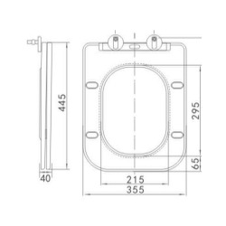 Infinitio Abattant de WC rectangulaire, Avec frein de chute, blanc (SATINFP12)  Infinitio Abattant de WC rectangulaire, Avec frein de chute, blanc (SATINFP12)