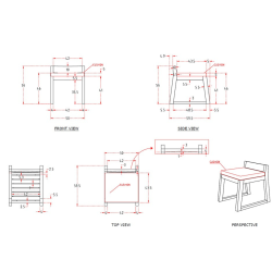  Lot de 2 chaises en teck massif avec coussins gris sans dossier – style chic terrasse piscine (NATOFCH50S-DUO)