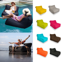 Soo Santaï Daddy Cool fauteuil XL 100x90x70cm interieur & exterieur flottant, dehoussable et resistant aux UV, Jaune, sans polystyrène