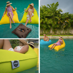 Lazy Bro fauteuil poire 140x120x90cm interieur & exterieur flottant, dehoussable et resistant aux UV, Brun, sans polystyrène  Lazy Bro fauteuil poire 140x120x90cm interieur & exterieur flottant, dehoussable et resistant aux UV, Brun, sans polystyrène