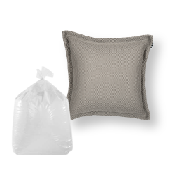  Coussin piscine flottant 45 × 45 × 25 cm intérieur / extérieur AVEC billes de polystyrène – Gris (SCF4545-1-SET)