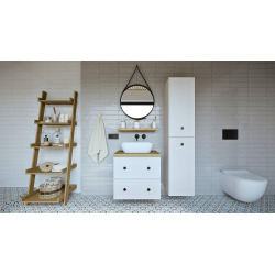 Vasque à poser 45,5 x 32,5 cm avec bonde sans trop-plein blanc mat Infinitio SAT (SATINF4532M-SET_BP)