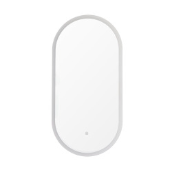 Miroir LED ovale 54 x 94 cm avec capteur tactile et mémoire des réglages SAT Fusion (SATZFULED5494)
