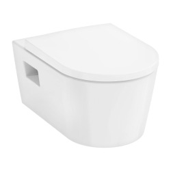 ViConnect Pro S Pack WC Bâti Villeroy & Boch + WC sans bride Hansgrohe EluPura + Abattant softclose + Plaque Chrome (VCNPURAS1)