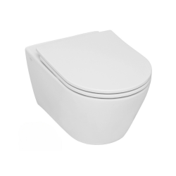 Pack WC Bâti-support + WC Swiss Aqua Technologies Infinitio sans bride, fixations invisibles + Plaque blanche (InfinitioGeb3)