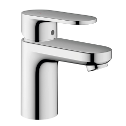 Integra Ensemble Lavabo suspendu 60x36 cm + Mitigeur lavabo avec tirette et vidage synthétique, Blanc (7088-VernisBlend1)