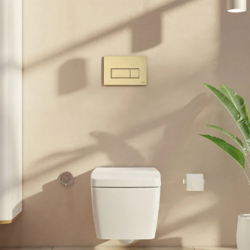 Loop Square Plaque de déclenchement, or brossé (740-2325)